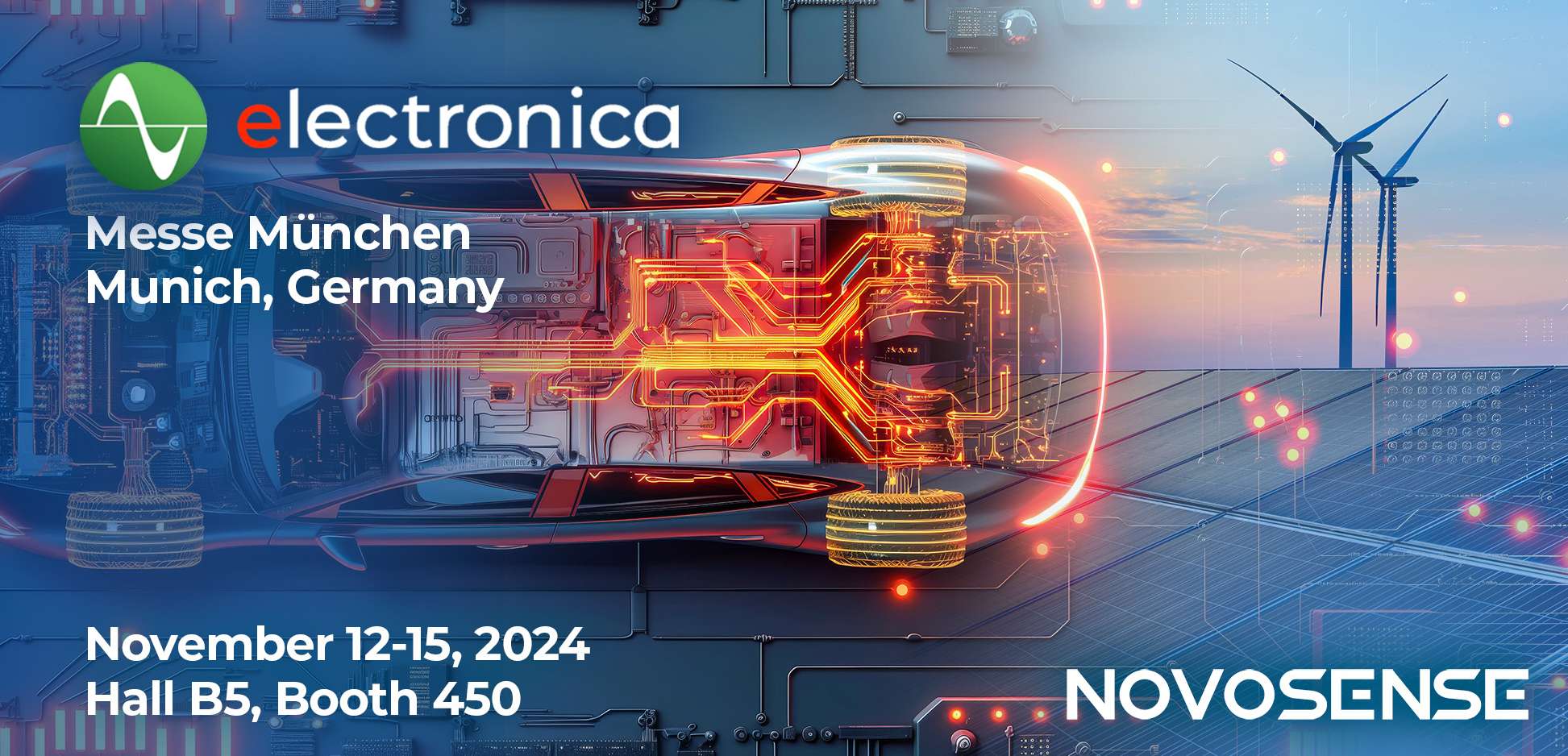 NOVOSENSEは、インテリジェントカー、電動化、産業制御に関する最新の研究開発成果をelectronica 2024に発表